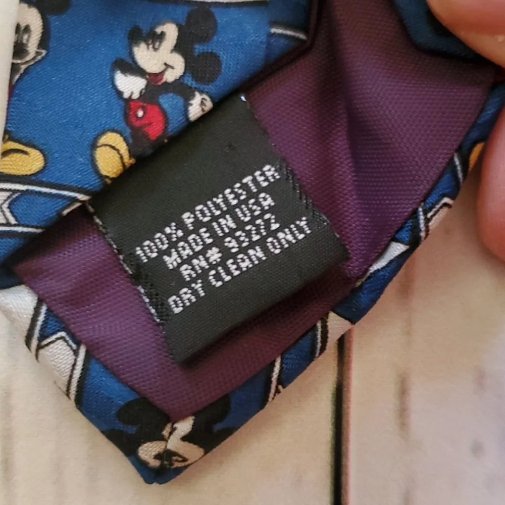 Disney Mickey Mouse tie, blue and white